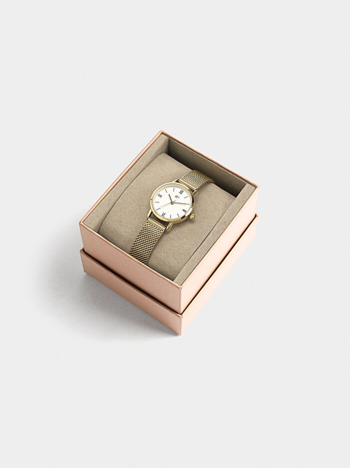 Paslanmaz Çelik Örgü Kayışlı Saat