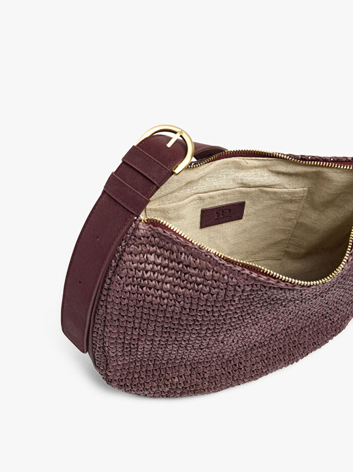 Hasır Efektli Çapraz Askılı Çanta