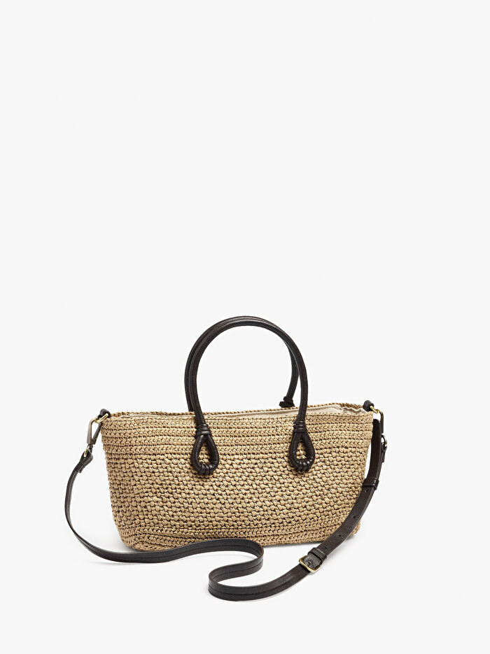 Hasır Efektli Tote Çanta