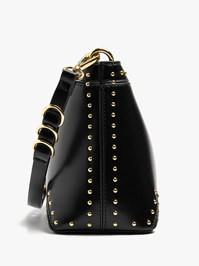 Zımba Detaylı Bucket Çanta