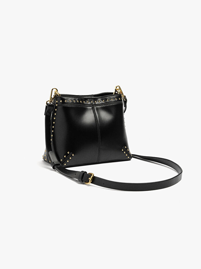 Zımba Detaylı Bucket Çanta