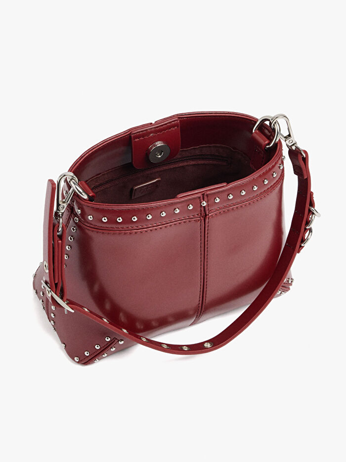 Zımba Detaylı Bucket Çanta