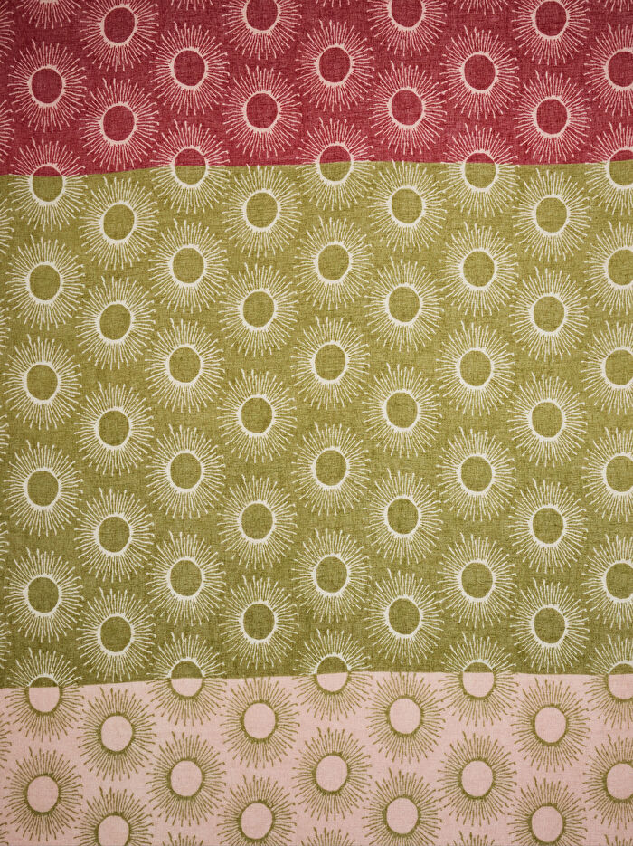 Keten Karışımlı Desenli Fular