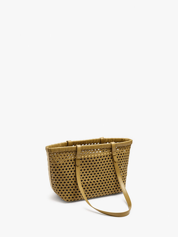 Örgü Detaylı ve İçi Çıkarılabilir Tote Çanta