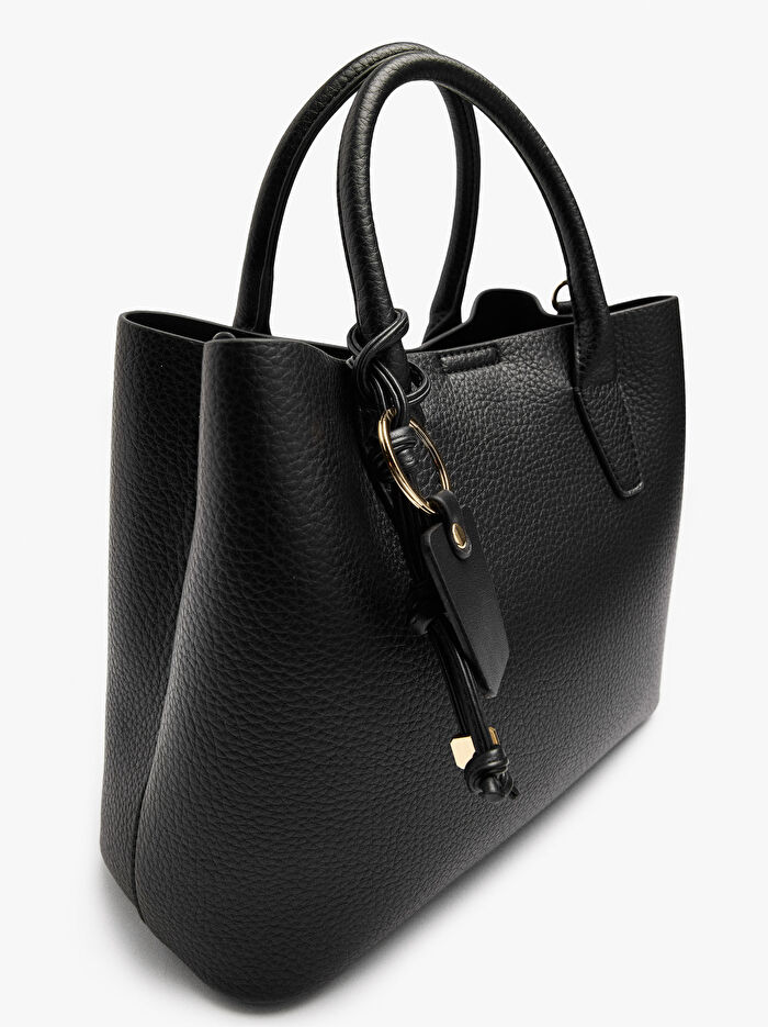 Dokulu ve Askılı Tote Çanta