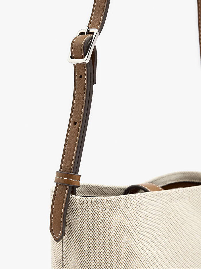 İçi Çıkarılabilir Kanvas Bucket Çanta