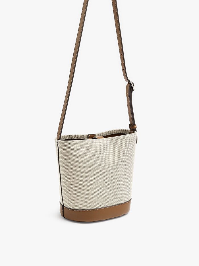 İçi Çıkarılabilir Kanvas Bucket Çanta