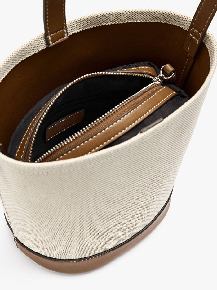 İçi Çıkarılabilir Kanvas Bucket Çanta