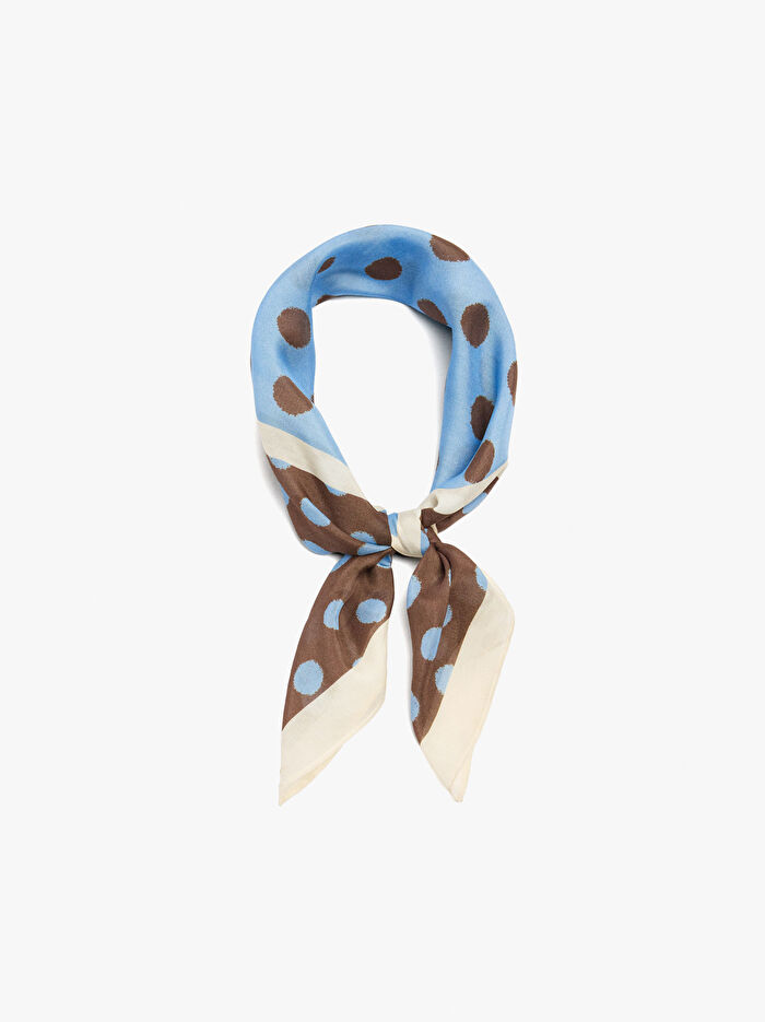 Desenli Kare İpek Şal