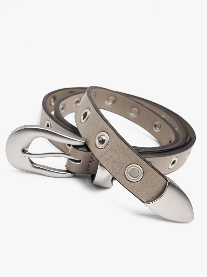 Metal Halka Detaylı Kemer