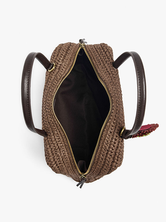 Charm'lı Hasır Efektli Bowling Çanta M