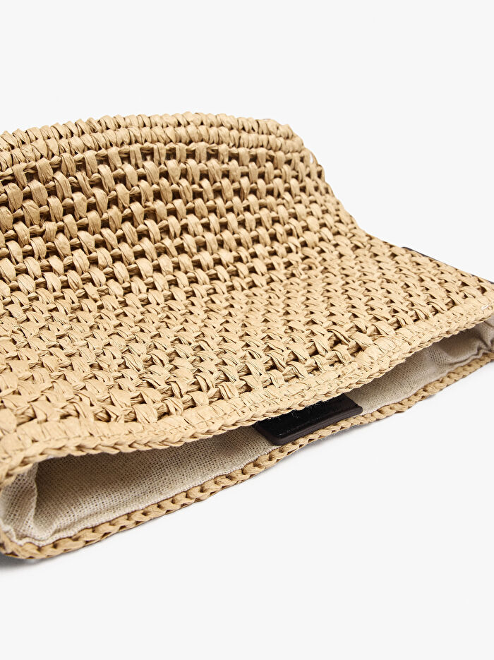 Hasır Efektli Çapraz Askılı Çanta