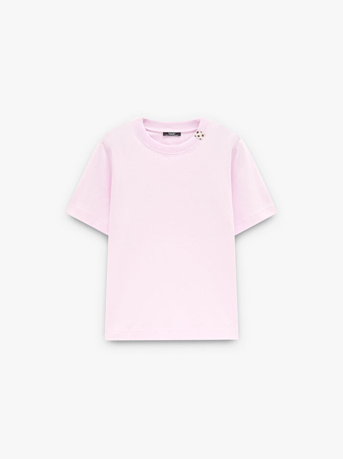 Düz Pamuklu T-Shirt