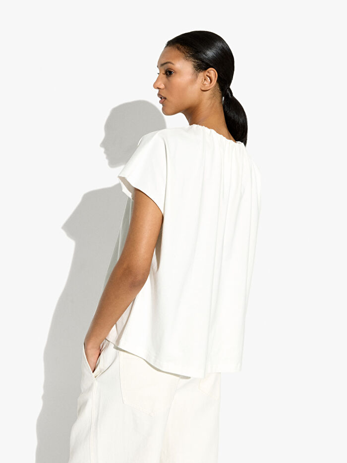 %100 Pamuk Pileli Bluz