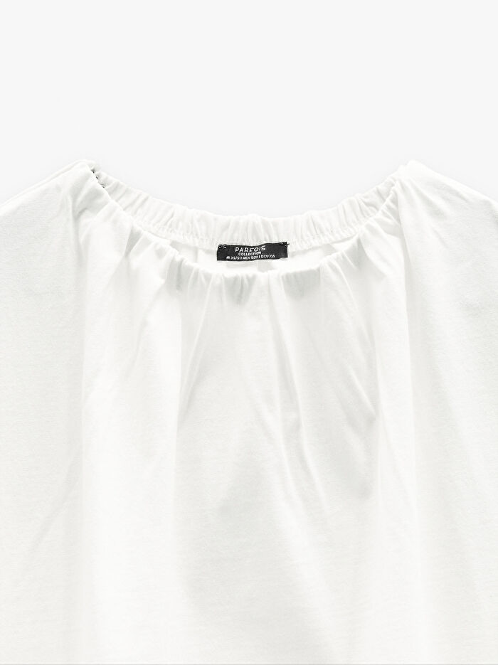 %100 Pamuk Pileli Bluz