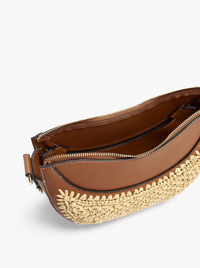 Hasır Efekt Detaylı El Çantası