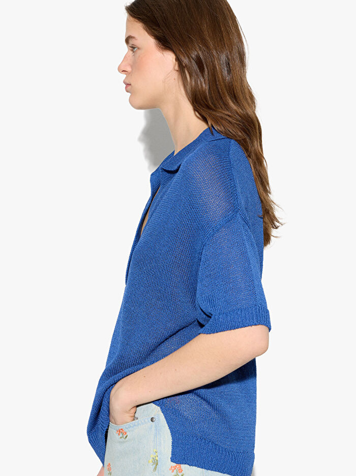 Örme Polo Yakalı Kazak