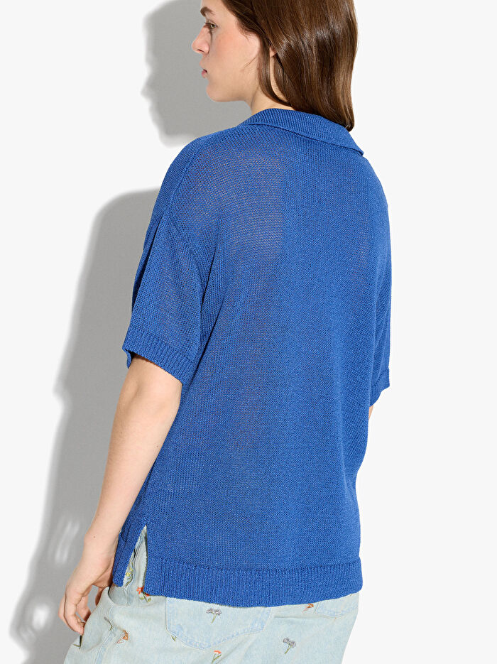 Örme Polo Yakalı Kazak