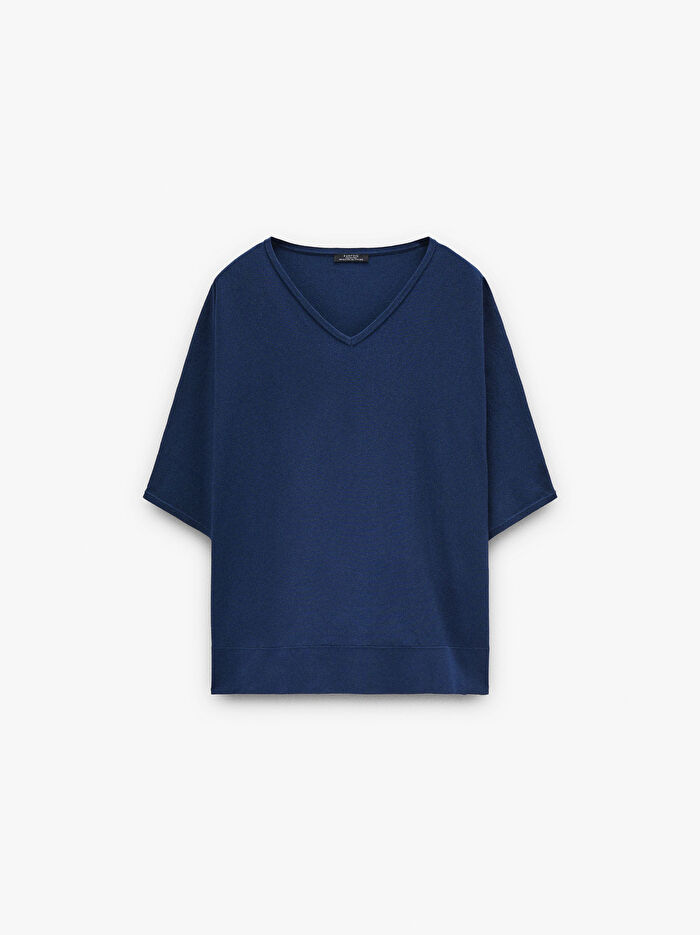 Kısa Kollu Örme Kazak