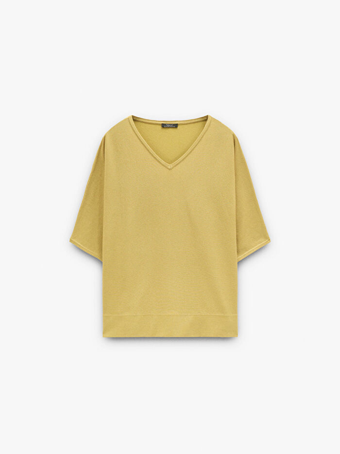 Kısa Kollu Örme Kazak