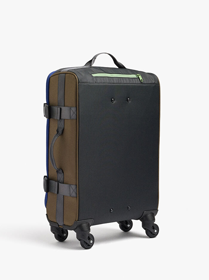 Teknik Kumaş Çekçekli Valiz