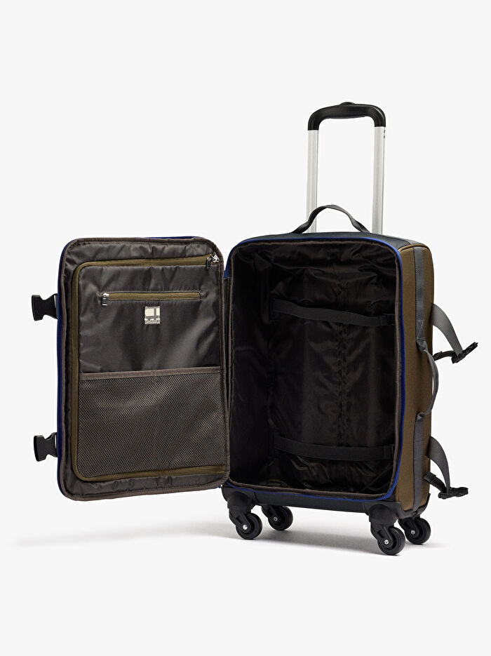 Teknik Kumaş Çekçekli Valiz