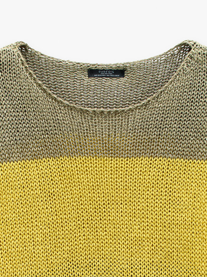 Çizgili Örme Kazak