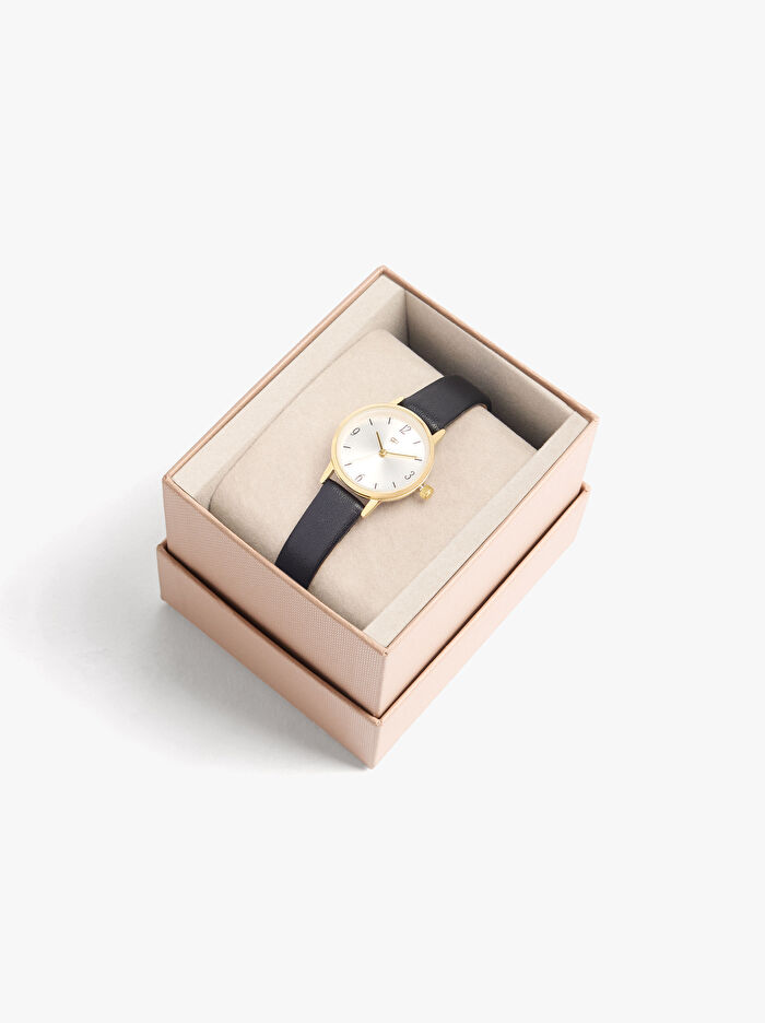 Dokulu Yuvarlak Saat