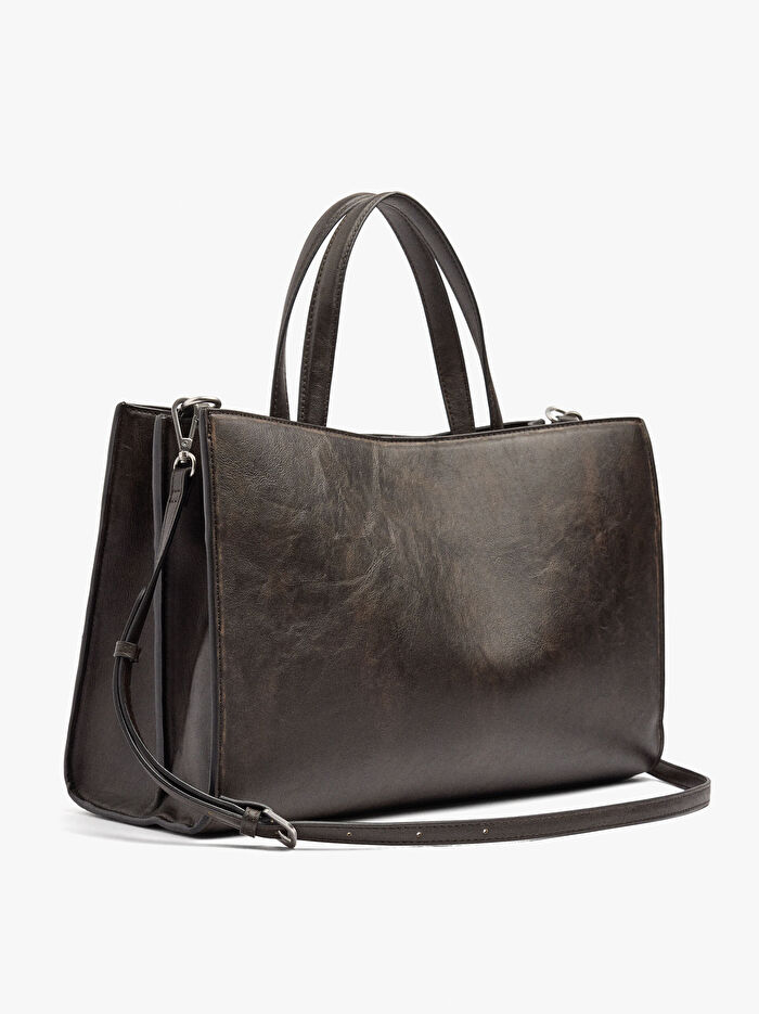 Çatlak Efektli 15 İnç Laptop Çantası