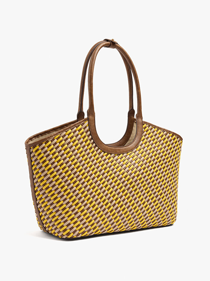 İçi Çıkarılabilir Örme Shopper Çanta