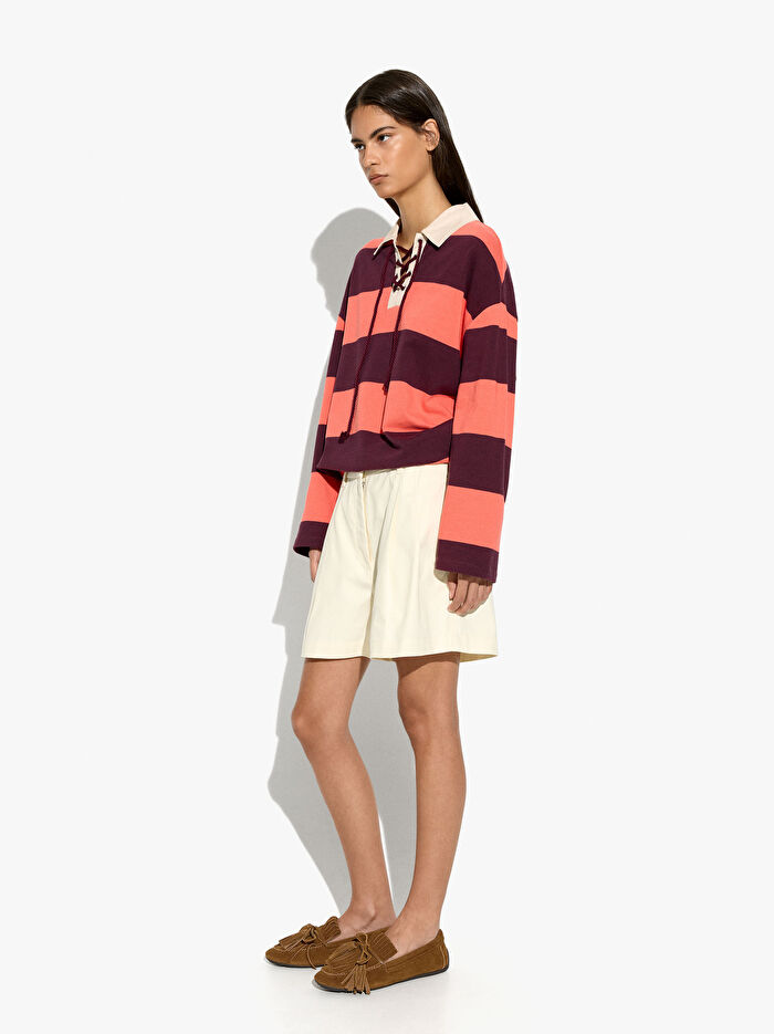 %100 Pamuklu Pileli Şort