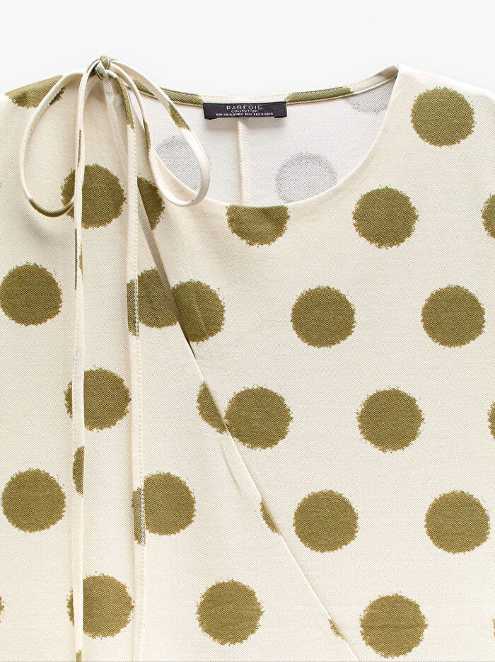 Puantiyeli Uzun Elbise