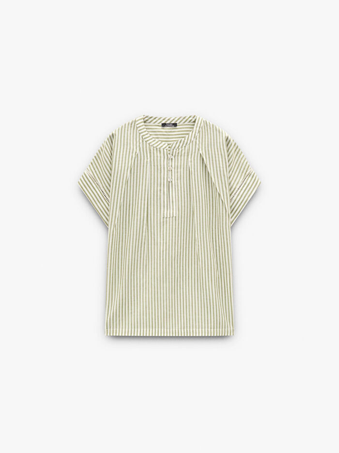 %100 Pamuk Cepli Kısa Kollu Gömlek