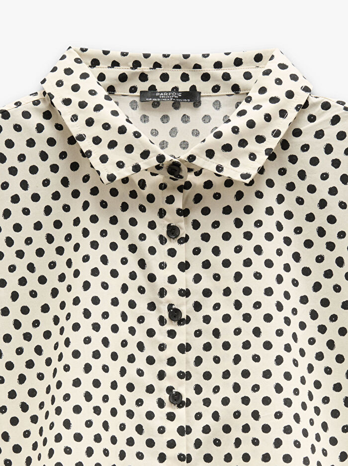 %100 Pamuk Geometrik Desenli Gömlek