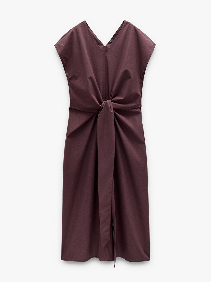 %100 Pamuk Midi Elbise