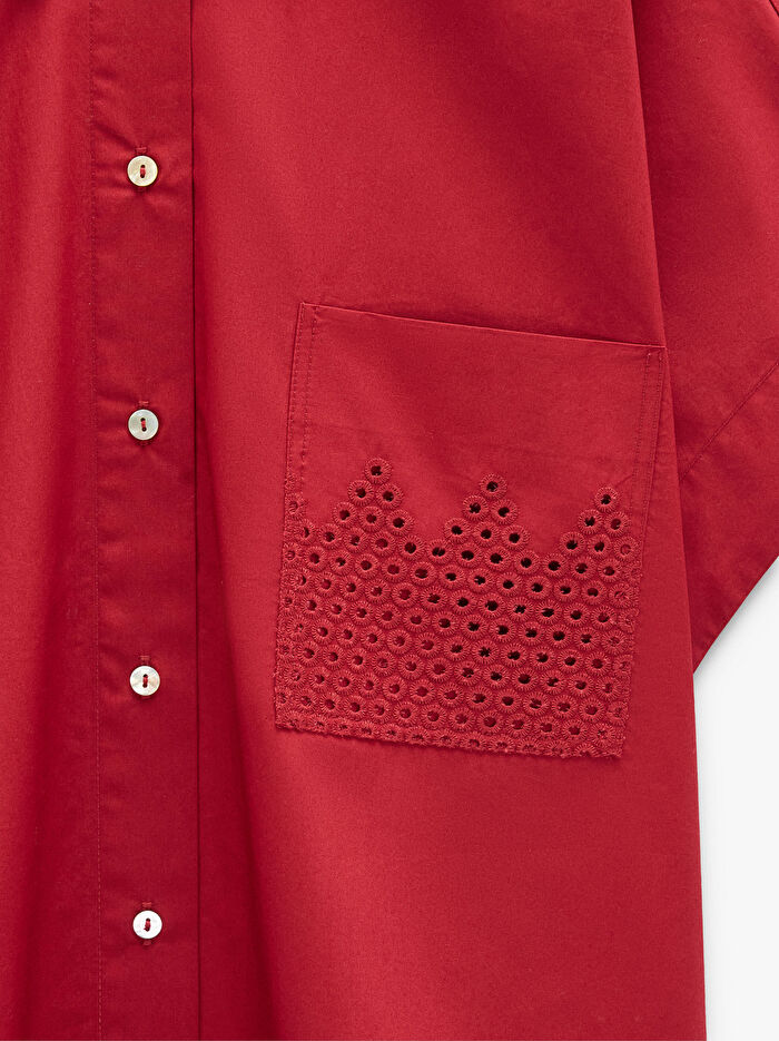 %100 Pamuk Cepli Kısa Kollu Gömlek