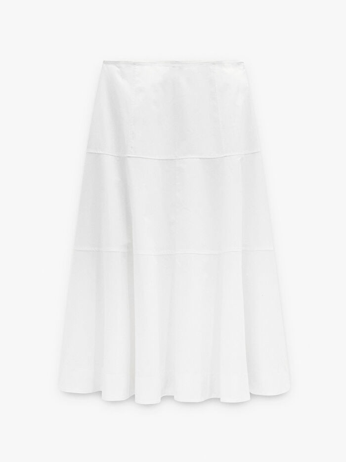 %100 Pamuk Midi Etek