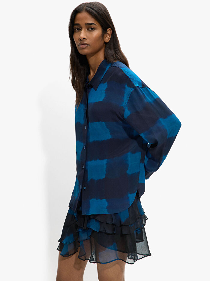 Kareli Fırfırlı Etek