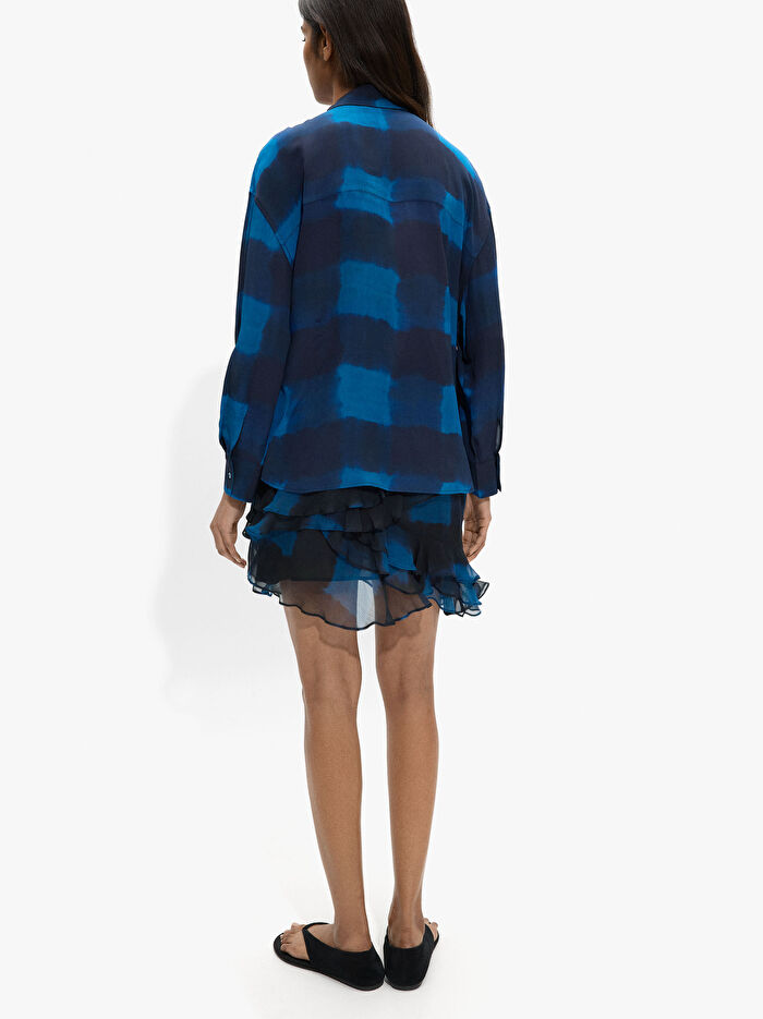 Kareli Fırfırlı Etek