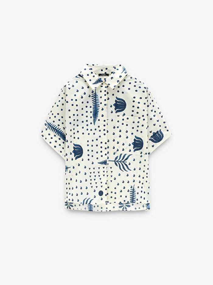 Desenli Gömlek %100 Pamuk