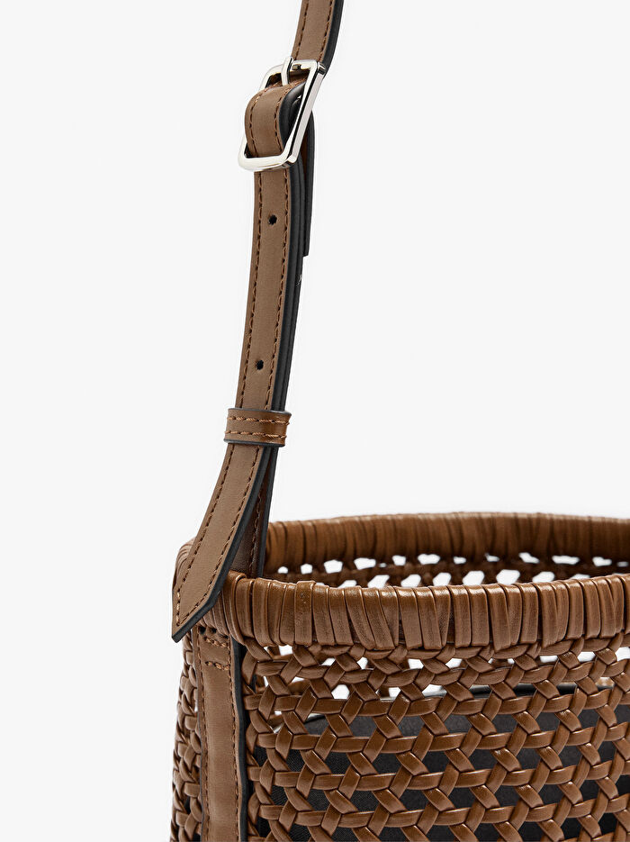 İçi Çıkarılabilir Örme Bucket Çanta