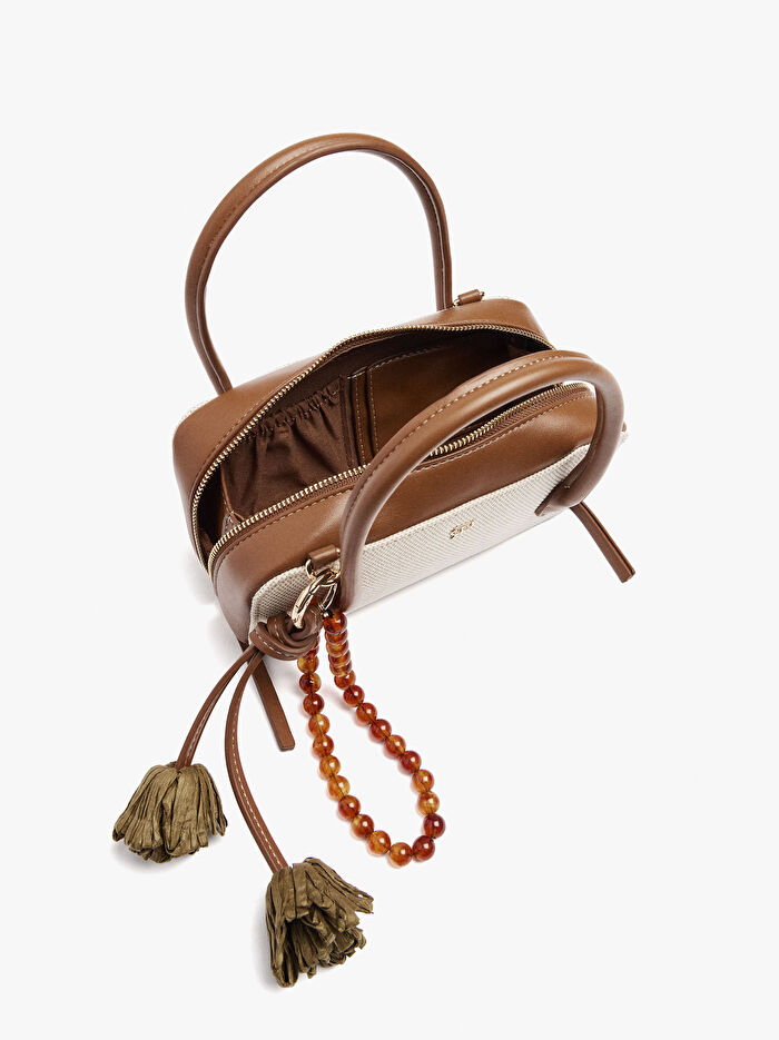 Kumaş ve Saplı Mini Çanta