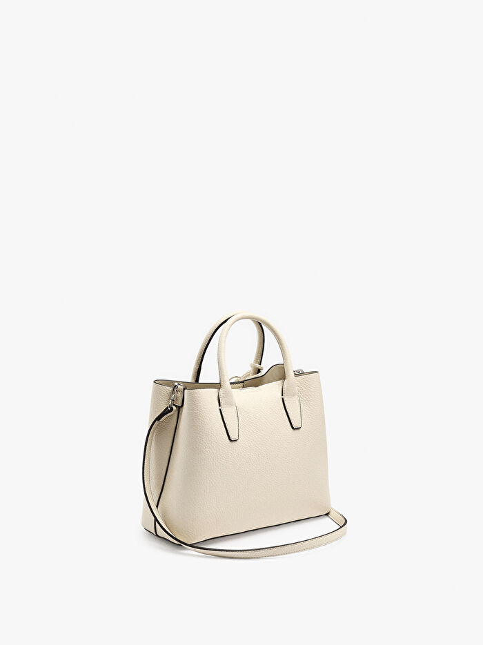 Dokulu ve Askılı Tote Çanta