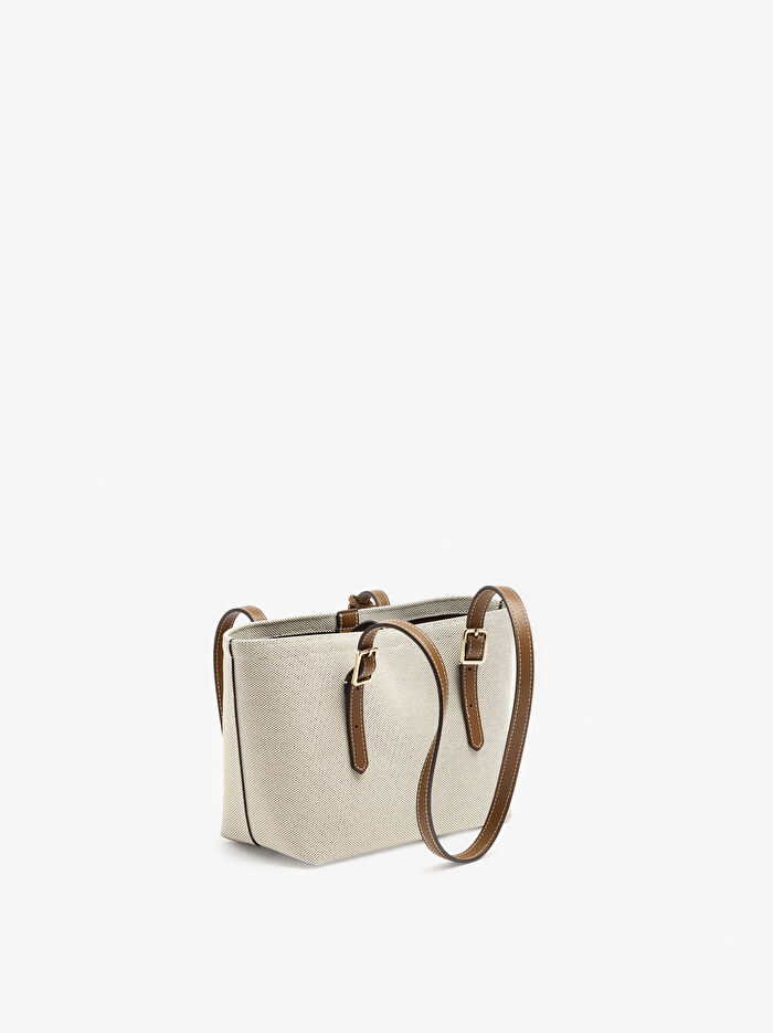 Çıkarılabilir Cepli Kanvas Tote Çanta