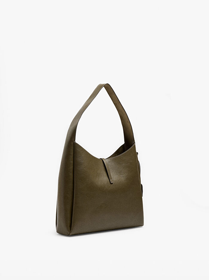 Kayışlı ve Tokalı Omuz Çantası