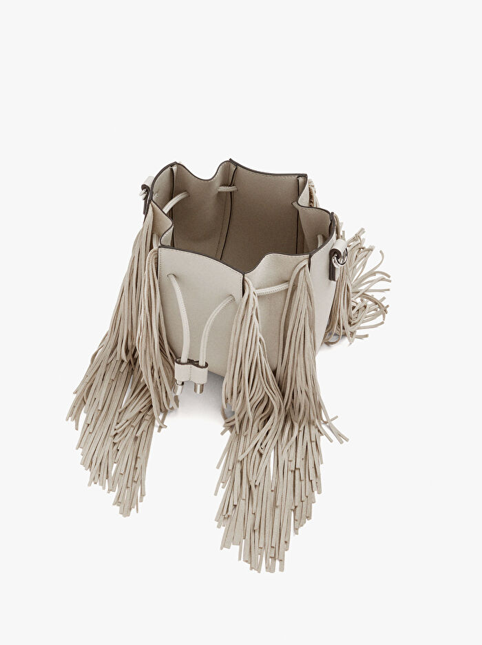 Uzun Püsküllü Bucket Çanta