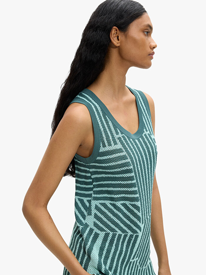 Desenli Geometrik File Üst