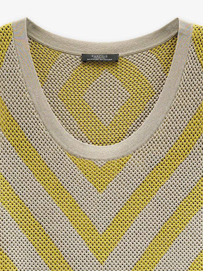 Desenli Geometrik File Üst