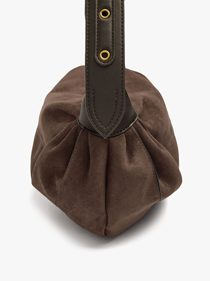 Püsküllü Deri Görünümlü Omuz Çantası