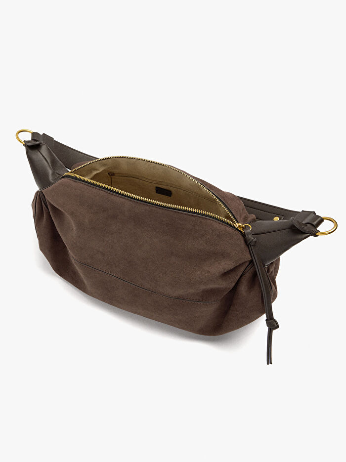 Püsküllü Deri Görünümlü Omuz Çantası